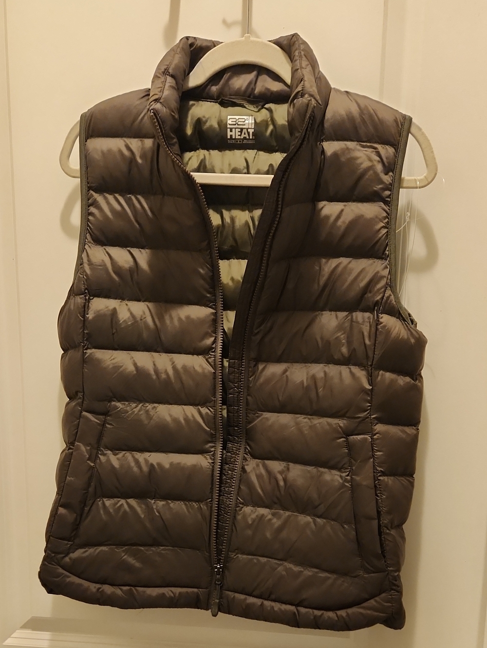 32 Degrees Women's Brown Quilted Packable Puffer Vest